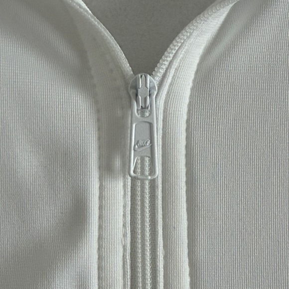 VTG Y2K Nike Sportswear Jacket Women's Large Athleisure Full Zip White/Blue - Picture 4 of 7
